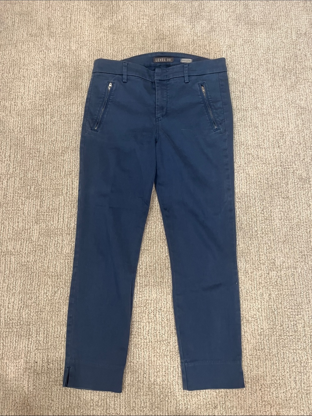 Level 99 Women's Blue Straight-Leg Zip Pocket Jeans